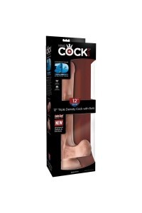 Dildo realistico con testicoli Triple Density 24,8 cm natural