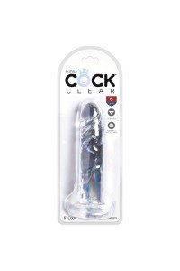 Dildo realistico trasparente con testicoli 15,5 cm