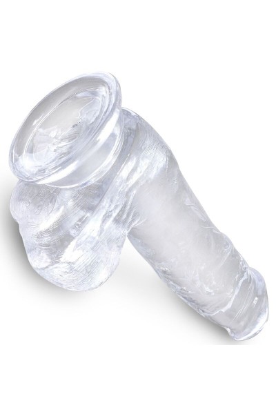 Dildo realistico trasparente con testicoli 13,5 cm