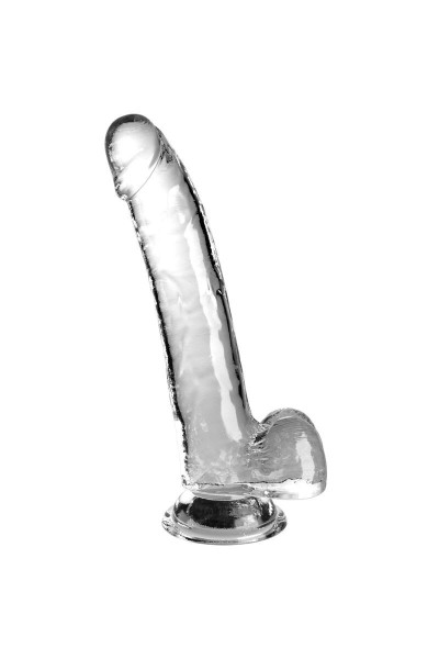 Dildo realistico trasparente con testicoli 20,3 cm