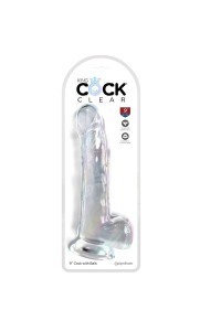 Dildo realistico trasparente con testicoli 20,3 cm