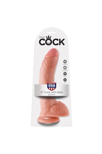 Dildo realistico con testicoli 22,9 cm natural