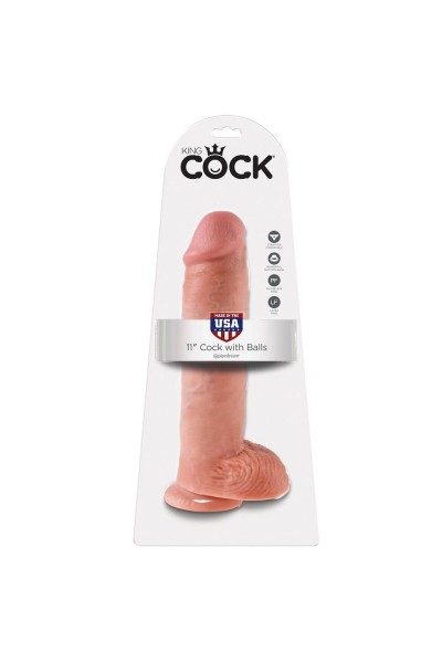 Dildo realistico con testicoli 28 cm natural