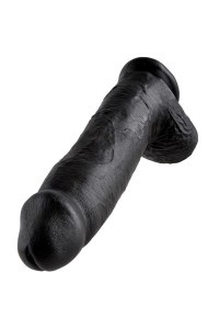 Dildo realistico con testicoli 30,4 cm nero