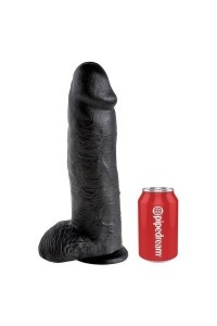 Dildo realistico con testicoli 30,4 cm nero