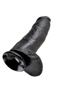 Dildo realistico con testicoli 30,4 cm nero