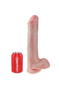 Dildo realistico con testicoli 33,6 cm natural