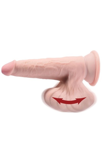 Dildo realistico Triple Density con testicoli oscillanti 19,5 cm