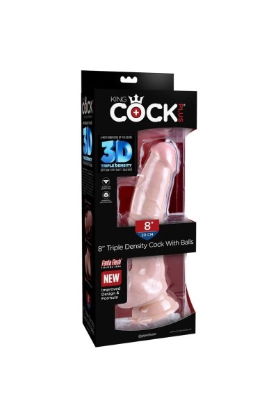 Dildo realistico Triple Density con testicoli 20 cm