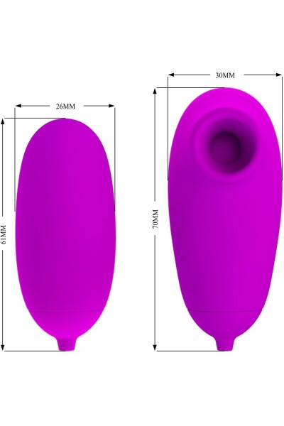 Uovo vibrante e succhia clitoride con telecomando