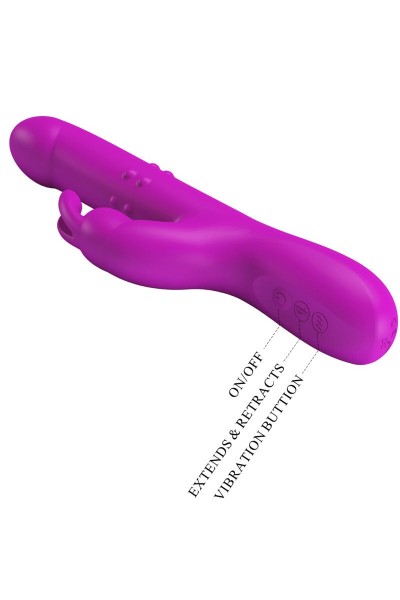 Vibratore rabbit rotante Reese viola