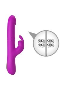 Vibratore rabbit rotante Reese viola