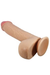 Dildo realistico con ventosa Sliding skin 23,4 cm natural