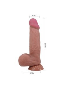 Dildo realistico con ventosa Sliding skin 20,6 cm marrone