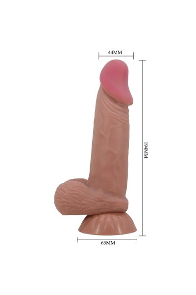 Dildo realistico con ventosa Sliding skin 19,4 cm cm