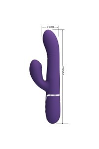 Vibratore rabbit multifunzioni 4 in 1 viola