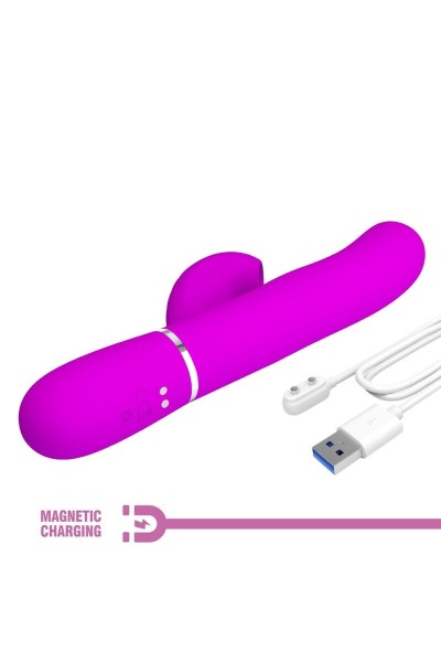 Vibratore rabbit multifunzioni Perlita fucsia