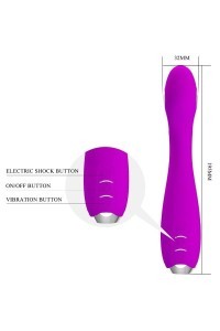 Vibratore punto G con app ed elettroshock Hector viola