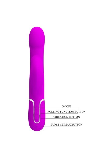 Vibratore rabbit multifunzioni Falin fucsia