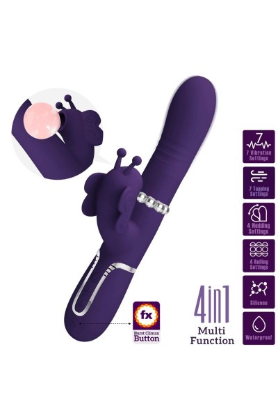 Vibratore rabbit multifunzioni Ridgely viola