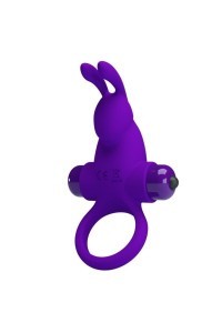 Anello vibrante con rabbit viola