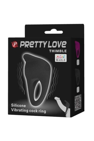 ANILLO VIBRADOR THIMBLE PRETTY LOVE - NEGRO