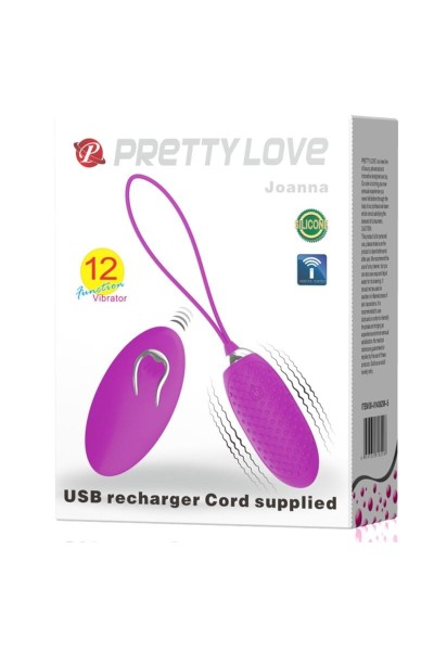 PRETTY LOVE JOANNA HUEVO VIBRADOR CONTROL REMOTO 12 MODOS