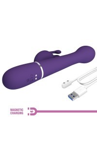 Vibratore rabbit multifunzioni Dejon viola