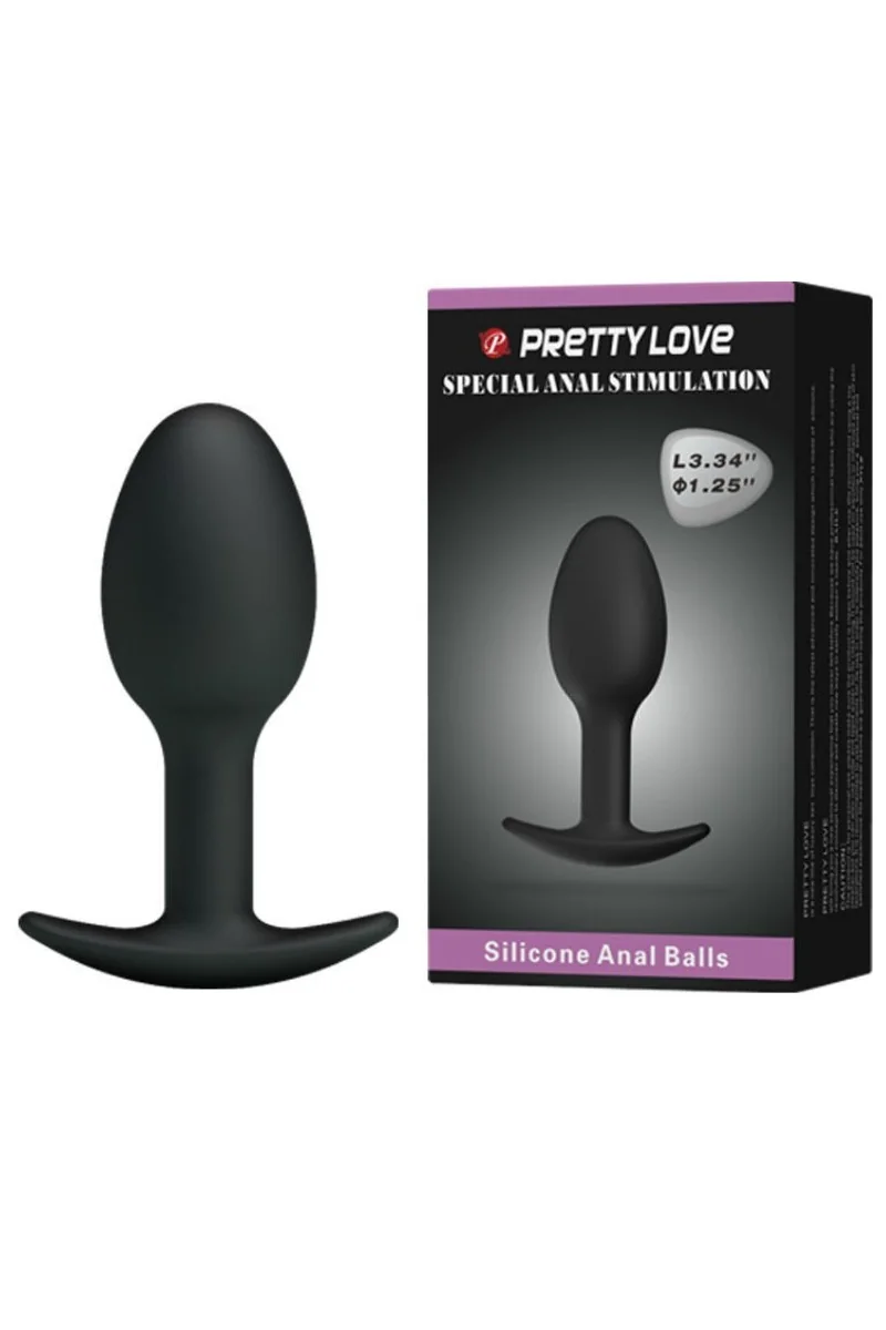 PRETTY LOVE PLUG ANAL SILICONA 6.5 CM NEGRO