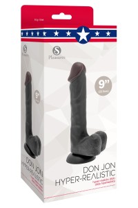 Dildo realistico Don Jon nero 22.5 cm