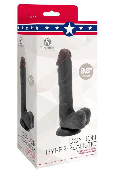 Dildo realistico Don Jon nero 24.5 cm