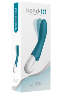 Vibratore punto G ricaricabile Bend It blu oceano