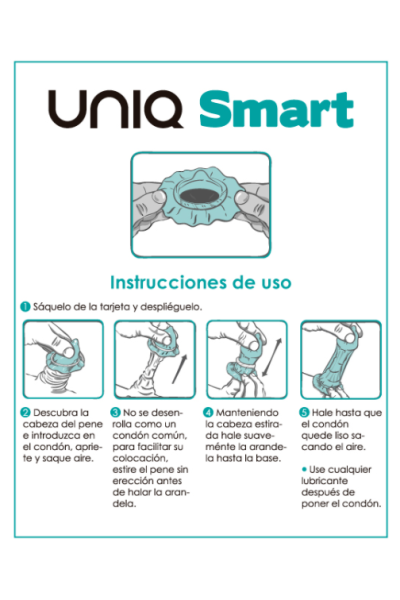 UNIQ SMART PRE-ERECCI�N PRESERVATIVO SIN LATEX  3UDS