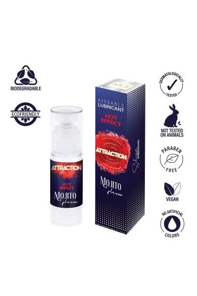 Olio per massaggi Hot Kiss al gusto Mojito 50 ml