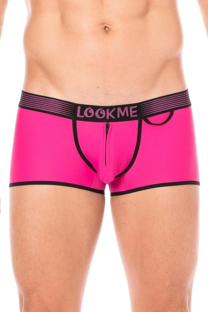 Short magenta sgambati con zip