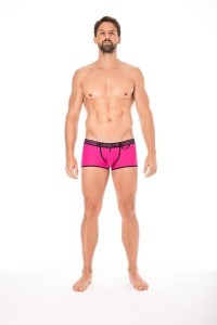 Short magenta sgambati con zip