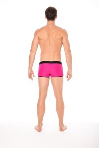 Short magenta sgambati con zip