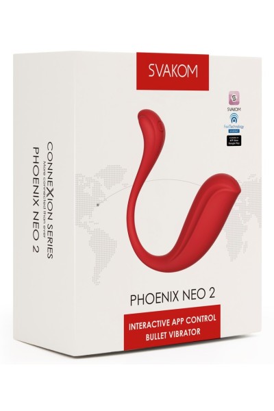 Uovo vibrante con app Phoenix Neo 2 rosso