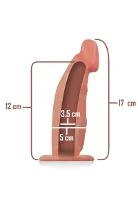 Imbracatura con dildo realistico cavo 18 cm