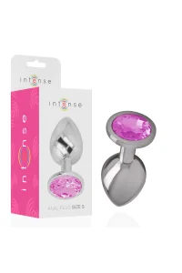 Plug anale in metallo con brillante rosa