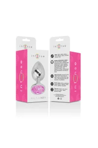 Plug anale in metallo con brillante rosa