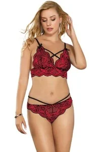 Completino top e slip in pizzo