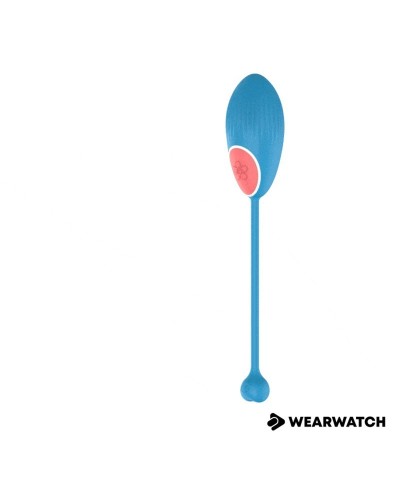 Uovo vibrante azzurro con tecnologia Watchme