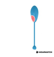Uovo vibrante azzurro con tecnologia Watchme