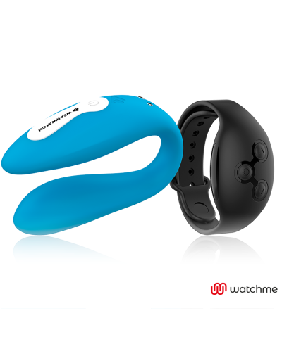 Vibratore per coppia azzurro con tecnologia Watchme con telecomando