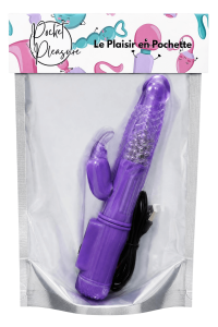 Vibromassaggiatore Rabbit Violet con Rotazione - Pocket Pleasure