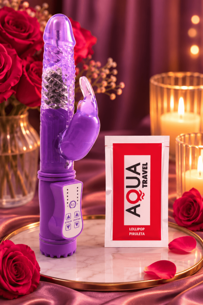 Vibromassaggiatore Rabbit Violet con Rotazione - Pocket Pleasure