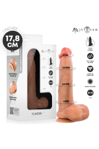 MR INTENSE - DILDO IN SILICONE DI BRUCE S CON TESTICOLI 17,8 CM -Ø- 4 CM