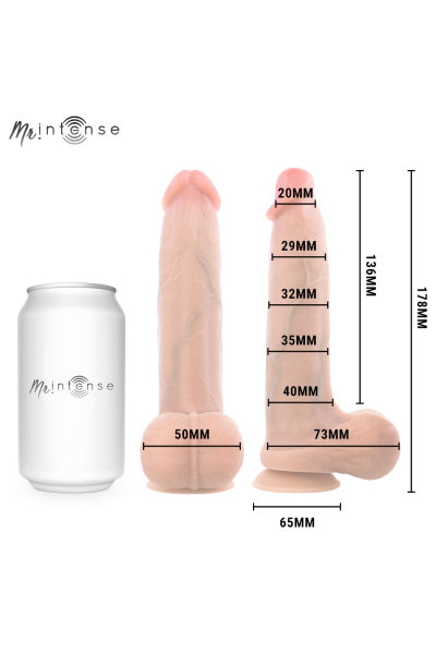MR INTENSE - DILDO IN SILICONE DI BRUCE S CON TESTICOLI 17,8 CM -Ø- 4 CM