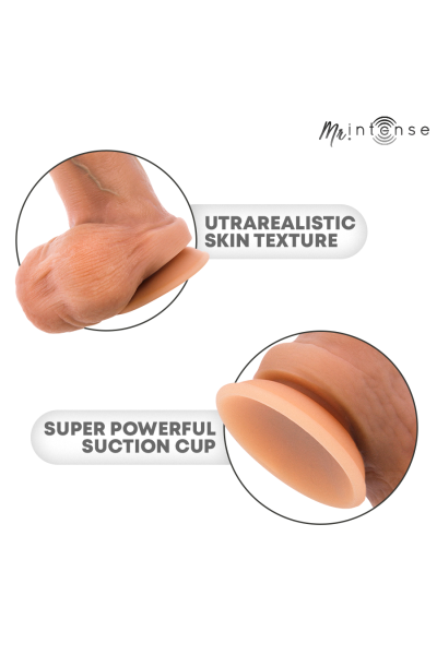 MR INTENSE - DILDO IN SILICONE DI BRUCE S CON TESTICOLI 17,8 CM -Ø- 4 CM